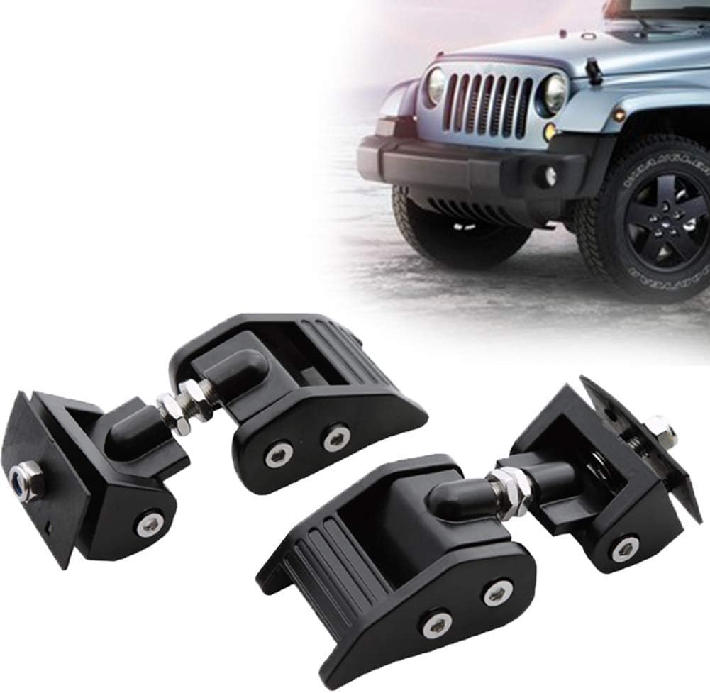 Dengofng Stainless Steel Latch Locking Hood Catch Kit For 2007-2018 Jeep Wrangler JK JKU 2 Door and Unlimited 4 Door