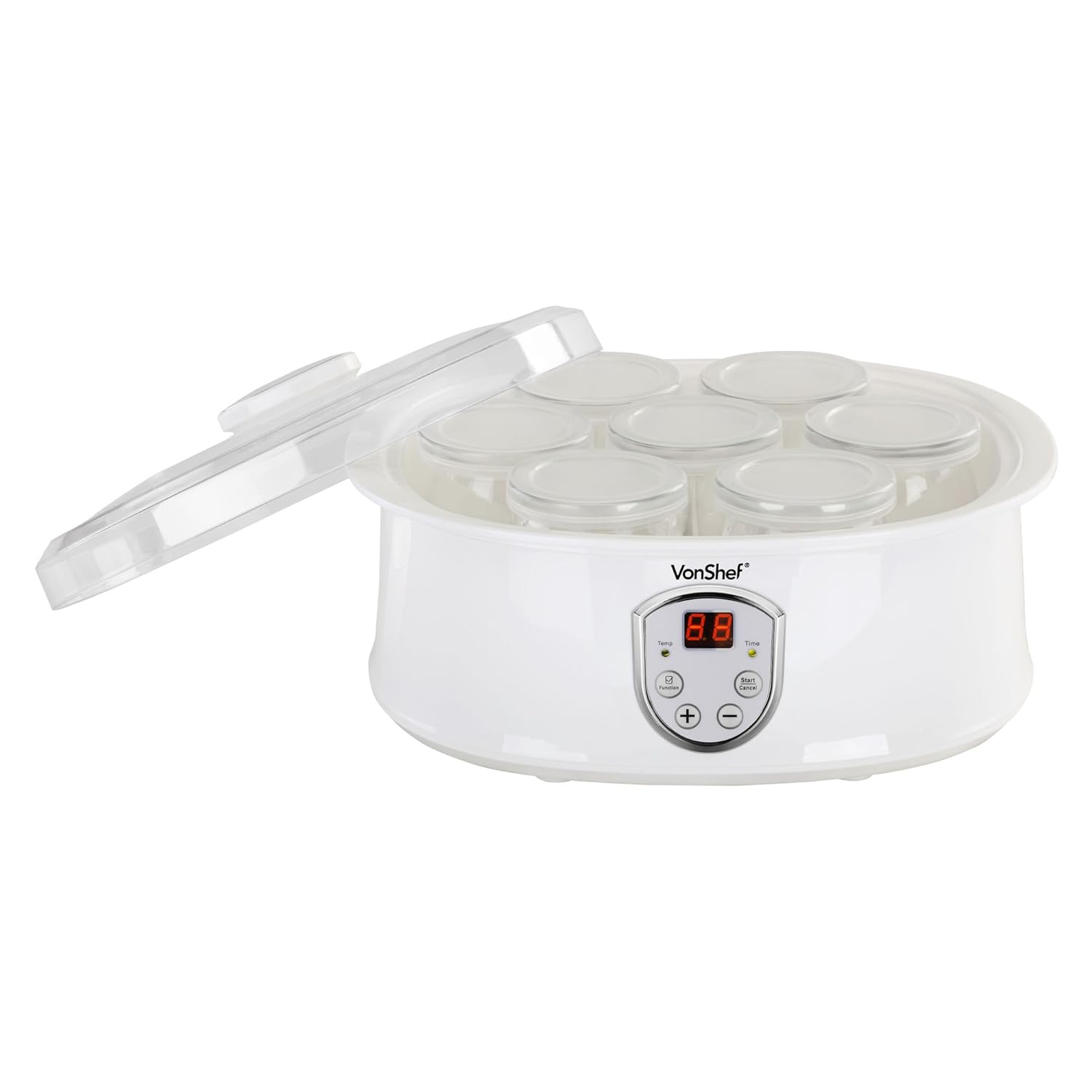 VonShef Automatic Digital Yogurt Maker with LCD Display Screen and 7 x