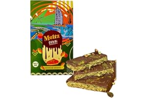 Meltz Dubai Chocolate Bar Pistachio 75g - Kunafa Bar with Pistachio Cream Filling – Luxurious Fix Dubai Chocolate – Best Gifts for Kids, Family & Friend (Pack of 1)