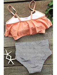 Cupshe Moda Falbala Set de bikini con cintura alta para dama