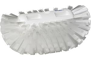 Vikan 70395 8" Polypropylene Bristle Hand-Held Tank Brush, White