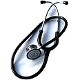 eSteth- eSteth Classic Stethoscope - Stainless Steel Chest Piece with Unique Design, Flexible Stethoscope Tubing - Extra Ear Tips & Non-Chill Ring - 32" Long, Black