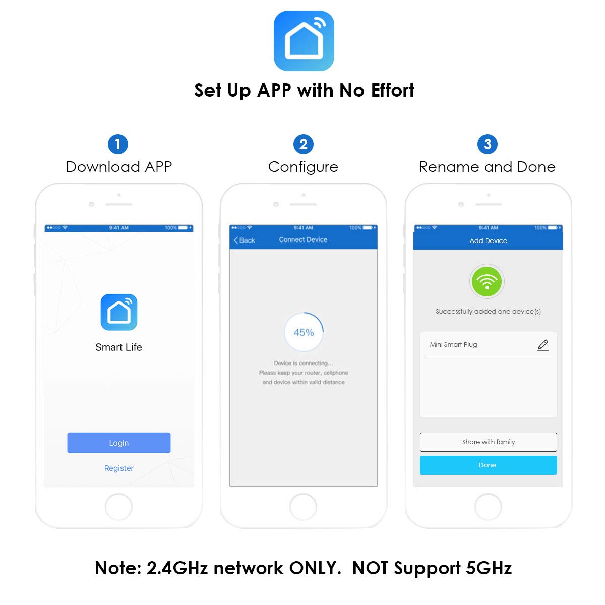 Smart Plug WiFi Outlet, Compatible With Alexa, Echo/Dot, Google Home/Mini and IFTTT, JolyJoy Smart Socket with Multiple Timer, Voice/App Remote Control, No Hub Required, 125V, 10A,1250W (2 Pack)