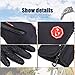 Cycling Gloves, Waterproof Touchscreen in Winter Outdoor Bike Gloves Adjustable Size