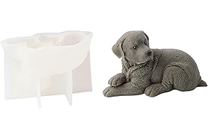Xidmold 3D Dog Silicone Candle Mold Animal Soap Mold Silicone Dog Mold for Chocolate, Candy, Cake Decor, Soy Wax Candle, Soap, Polymer Clay, Plaster, Resin Art (Dog E)