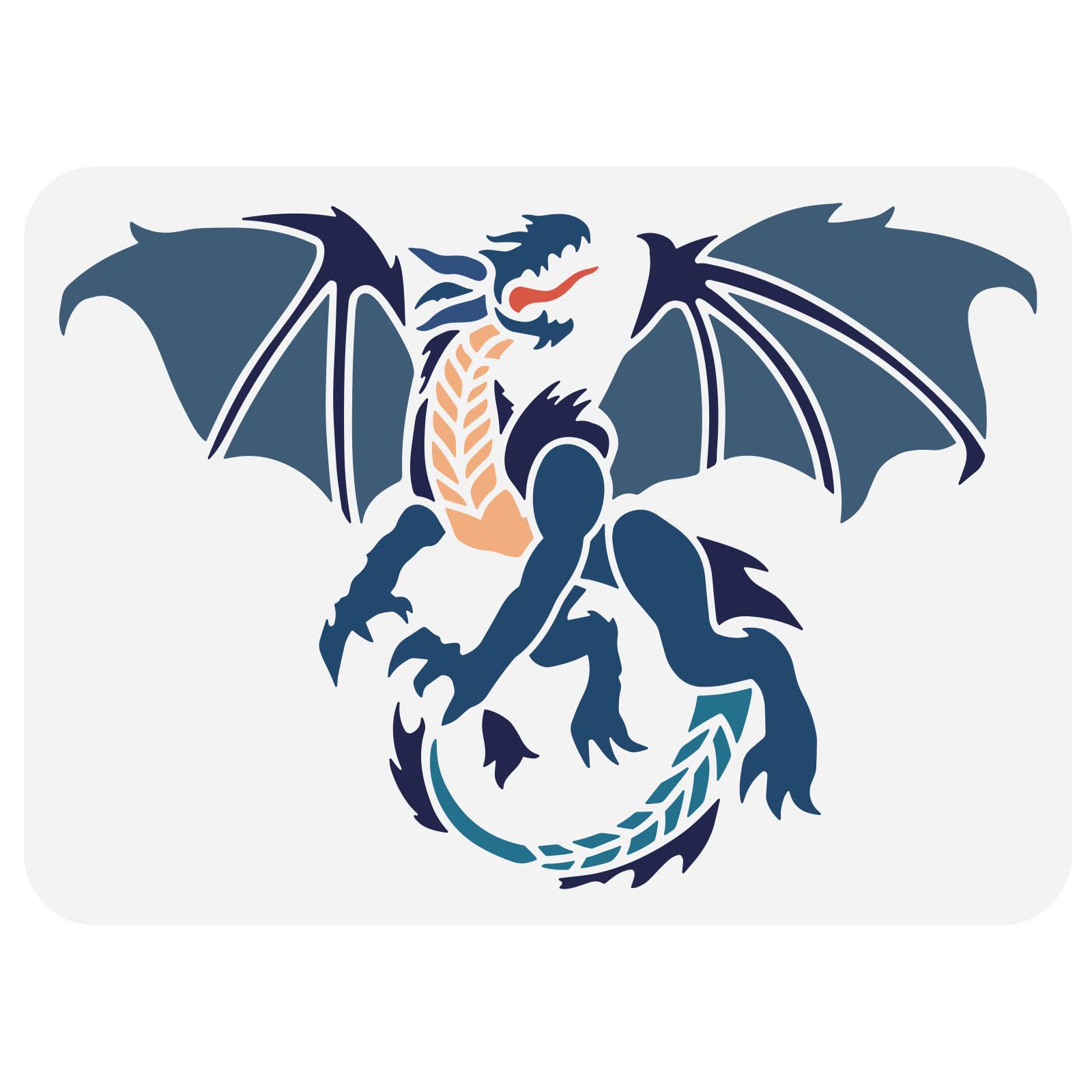 FINGERINSPIRE Dragon Painting Stencil 29.7x21cm Reusable Pterosaur Pattern Drawing Stencil Hollow Out Dragon Craft Template for Painting on Fabric Tiles Floor Furniture Wood DIY Art Crafts