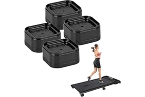 4pcs Treadmill Incline Riser Blocks, Stackable Height Adjustable Incline Blocks Pad for Home Gym Leveling & Uphill Workout Tr
