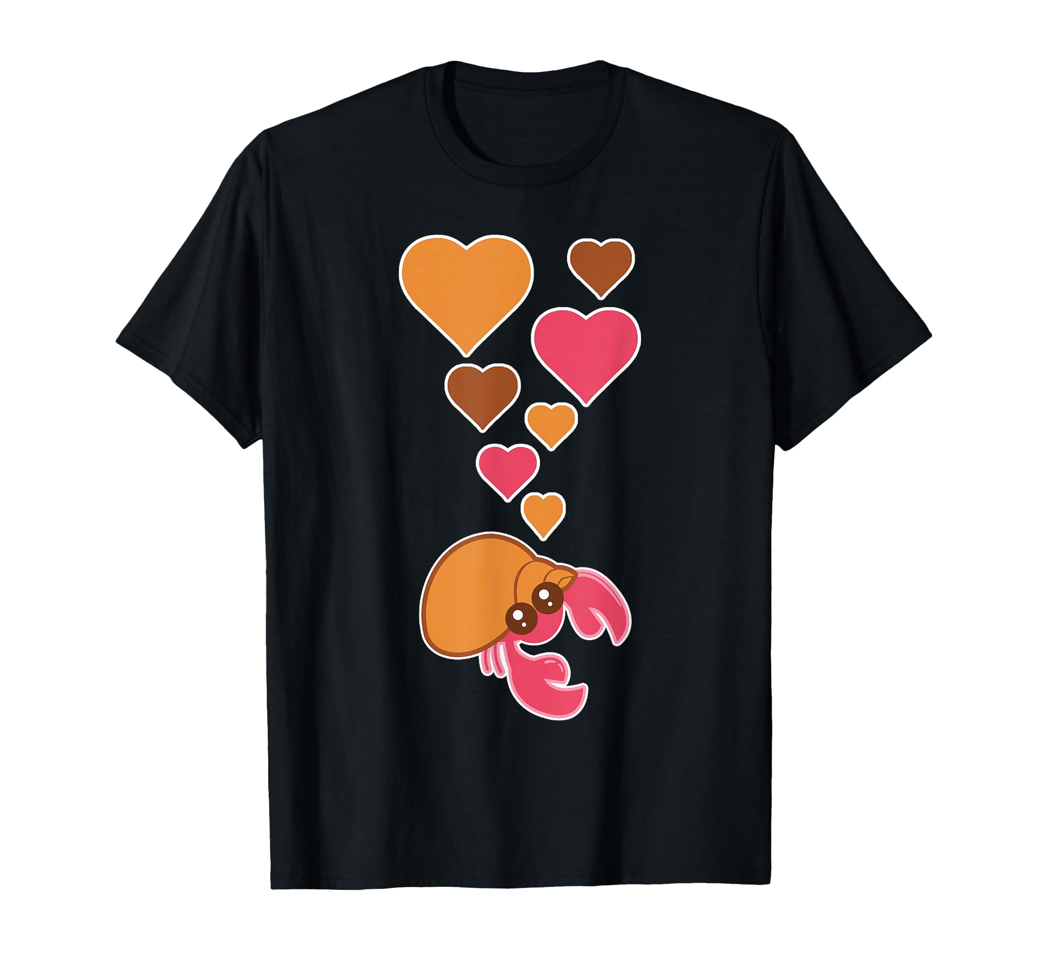 Cute Hermit Crab With Hearts T-Shirt