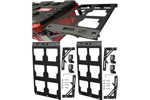 VELCKING for Milwaukee Packout Compatible Foldable Side Mount Rack Heavy Duty Side Storage Organizer, Wall & Floor Installation, 100LB Capacity, Toolbox Accessory(black, 2)