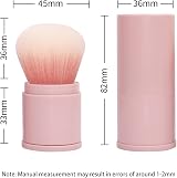 QRJ Soft Powder Face Makeup Brush Pink Cheeks Blusher Bronzer Kabuki Brush view 2