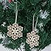 ROSENICE 10pcs Wooden Snowflake Pendant Christmas Decor Hanging Hexagonal Embellishments