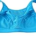 Wingslove Women's Full Coverage High Impact Wirefree Workout Non Padded Sports Bra Bounce Control (Blue,36DD)