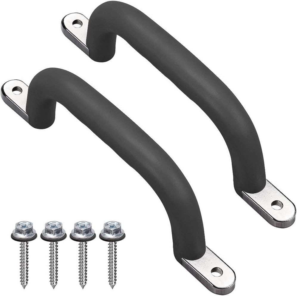 Dolibest 2 Pack Climbing Handles 18cm Non slip Metal Grips with Screws