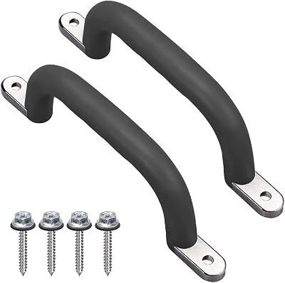 Dolibest 2 Pack Climbing Handles 18cm Non slip Metal Grips with Screws