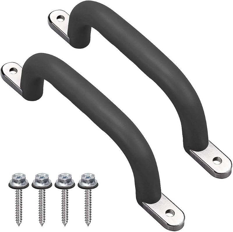 Dolibest 2 Pack Climbing Handles 18cm Non slip Metal Grips with Screws