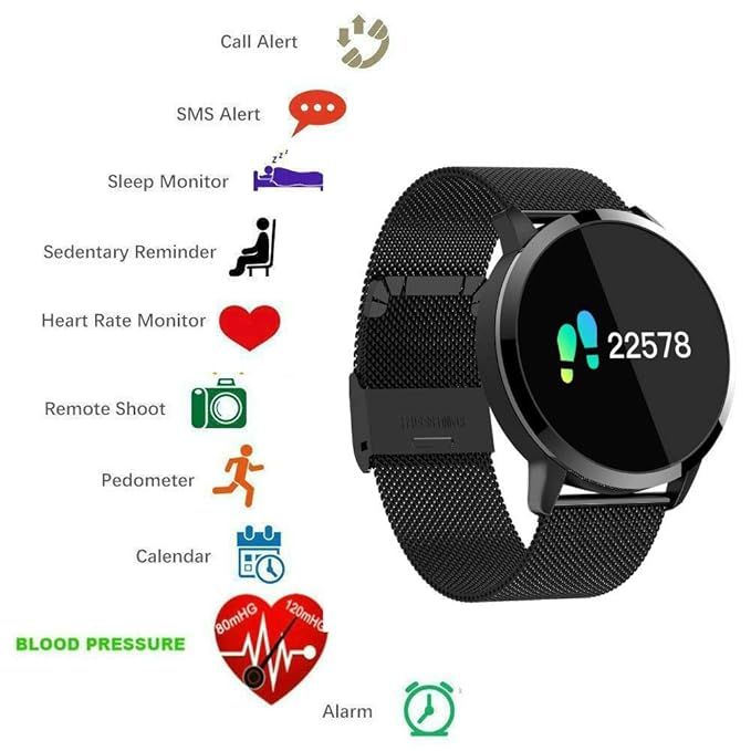 TKSTAR Smartwatch, Bluetooth Smart Watch Sport Armband Online Activity Tracker mit Touch Screen für iPhone IOS und Android fü
