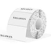 YEGAWEN 3x2 Inch Transparent Thermal Labels Stickers, Self-Adhesive Clear Waterproof Stickers for Logo Design, Direct Thermal Labels- 200 Sheets