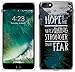 6S Case,Hungo Soft TPU Silicone Protective Cover Case Compatible with Phone 6/6S Bible Verses Christian Sayings 4.7 Inches Hope is The Only Thing Stronger Than Fear