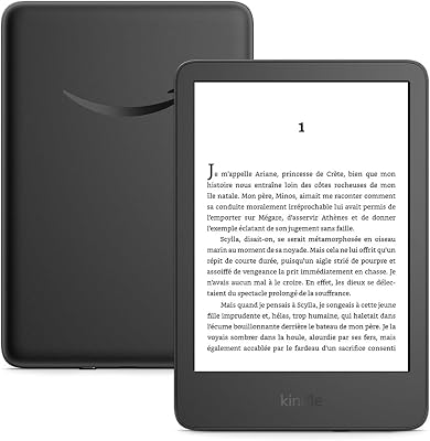 Kindle 16 Go (modèle 2024) : léger et compact, avec changements de page rapides et contraste élevé - Sans publicités - Noir