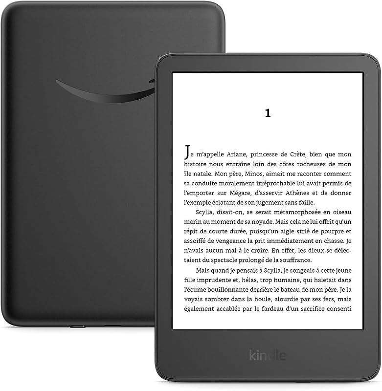 Kindle 16 Go (modèle 2024) : léger et compact, avec changements de page rapides et contraste élevé - Sans publicités - Noir
