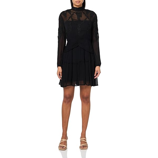 Allsaints Women's Dresses Aubrey Dress Maria Black UK 4/US 0 at