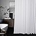 AIMJERRY Waterproof Striped Fabric Shower Curtain Black and White,71-inch x 71-inch