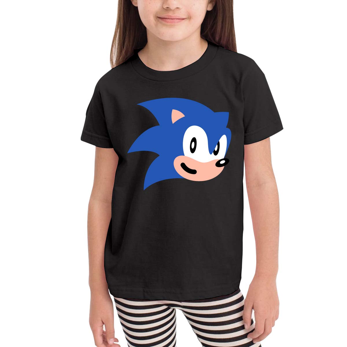 Mountget Sonic The Hedgehog Children's 2 6 Age Short Sleeve Black T Shirt
