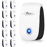 10Pack Ultrasonic Pest Repeller Electronic Mouse Repellent Ultrasonic Plug in Mice Repellent Indoor Sonic Electronic Rodent Repellent Plug in Pest Control for Insect,Cockroach,Rat,Spide,AntBug (black)