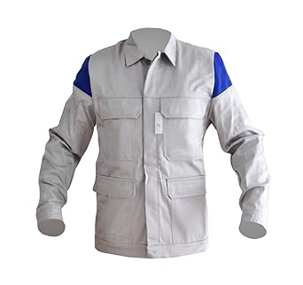 Schweißerjacke Schweißerschutzjacke Arbeitsjacke Bundjacke Arbeitskleidung Berufsbekleidung Schweißer Schmied Handwerker grau