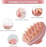 Sofmild Scalp Massager Pink Wheat Straw Silicone Shampoo Brush view 2