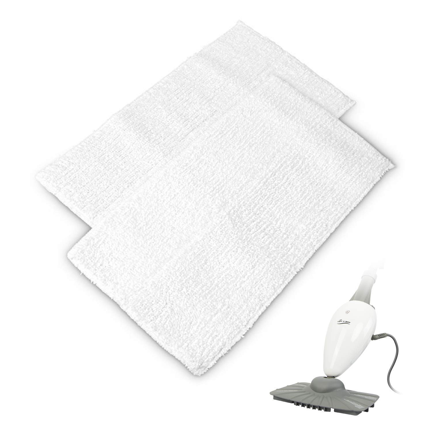 LIGHT 'N' EASY 2 Pack Washable Steam Mop Pads Replacement for S3101