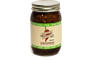 Salsas De Mendoza Roasted Red Tomatillo Salsa (Medium)- Authentic Mexican Salsa, Made in Utah, 16 oz Jar