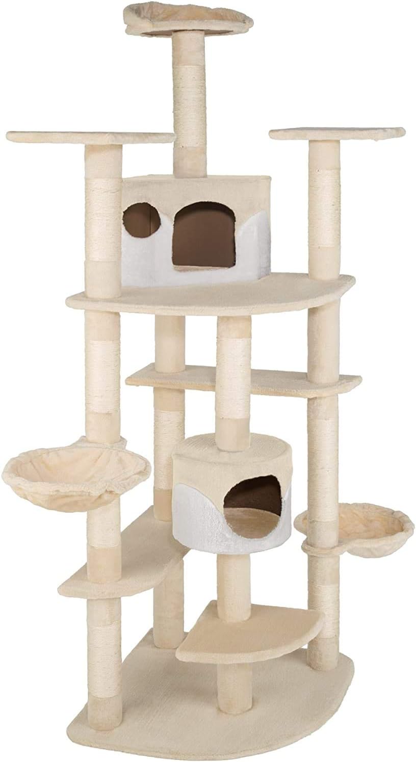 CA&T P.J Pet Products Ultimate Cat Play Tower and Scratching Post - One Size (Mega Climber), Beige - Image 3