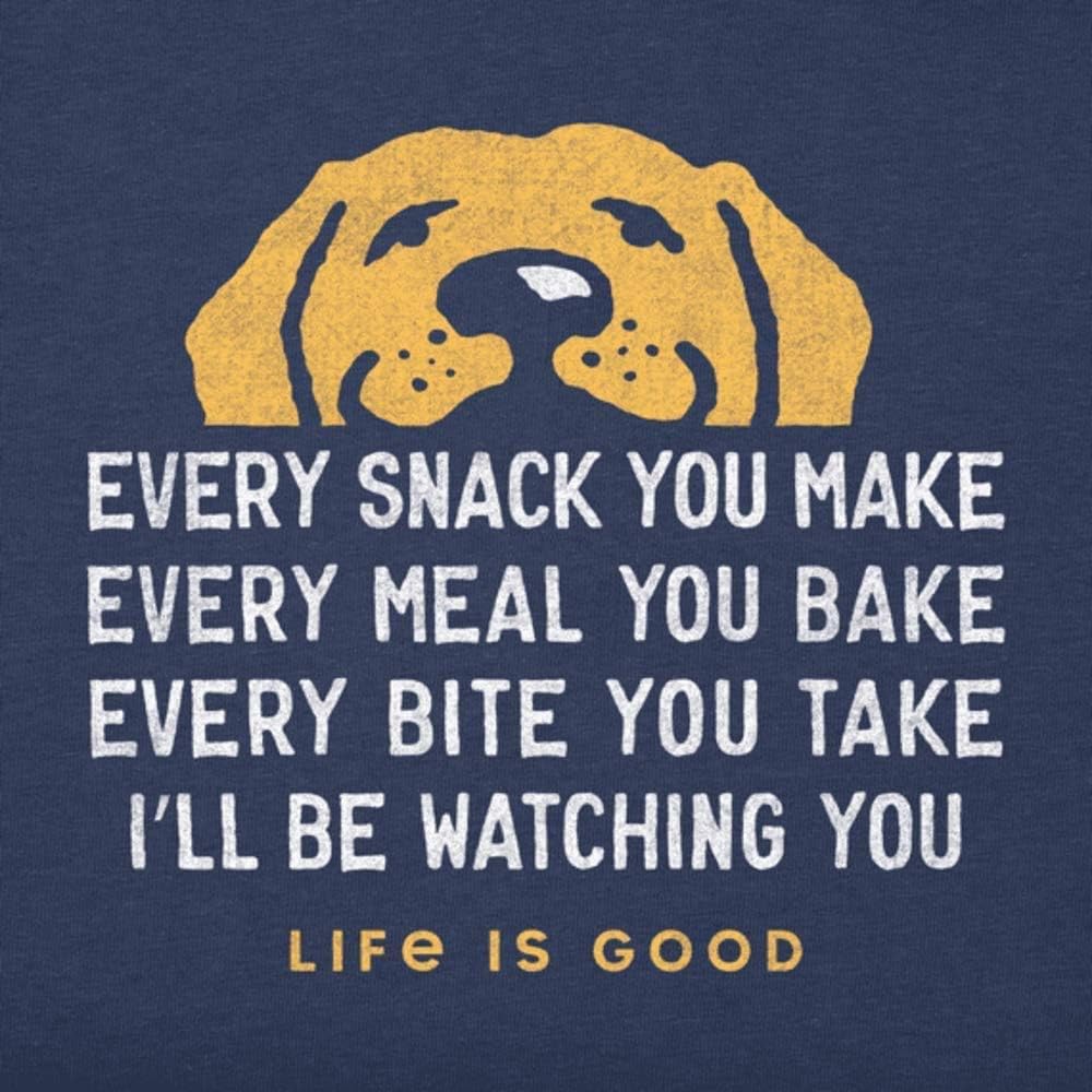 Life is Good Mens Crusher Pet Graphic T-Shirt: Clothing