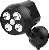 NICREW Battery PIR Motion Sensor LED Security Light Outdoor Spotlight 4 LEDs view 1