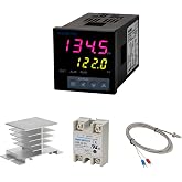 Inkbird PID Temperature Controller Kit, High Voltage 100ACV to 240ACV | Comes with SSR 40DA Solid State Relay, K Type Thermocouple, and White Heat Sink
