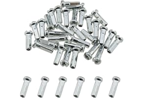 ZZHXSM 36PCS 12mm Mountain Bike Spoke Cap Spoke Nipples Silver Wheel Spoke Nipples Decor for 14G Mountain Road Bicycles (Silver)