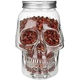 Reusable Skull Jars, Spooky Storage Container With Lid | Skull Salt Sugar Jar For Home Kitchen Camping Coffee Station, Tabletop Decoration And Functional Storage