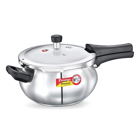 Prestige Deluxe Alpha Stainless Steel Junior Handi, 4.4 Litres, Silver