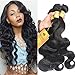 Black Rose Hair Peruvian Body Wave 4pcs Lot 100% Human Hair Extension Unprocessed Peruvian Virgin Hair Body Wave Total 200g/7.05oz 50g/bundles, Pack of 4