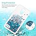 ZSTVIVA LG Stylo 3 Case, Liquid Glitter Case Bling Sparkle Flowing Love Heart Cover Dual Layer Clear TPU Bumper Shockproof Drop Skin for LG Stylo 3 Blue Mandala Totem Flower