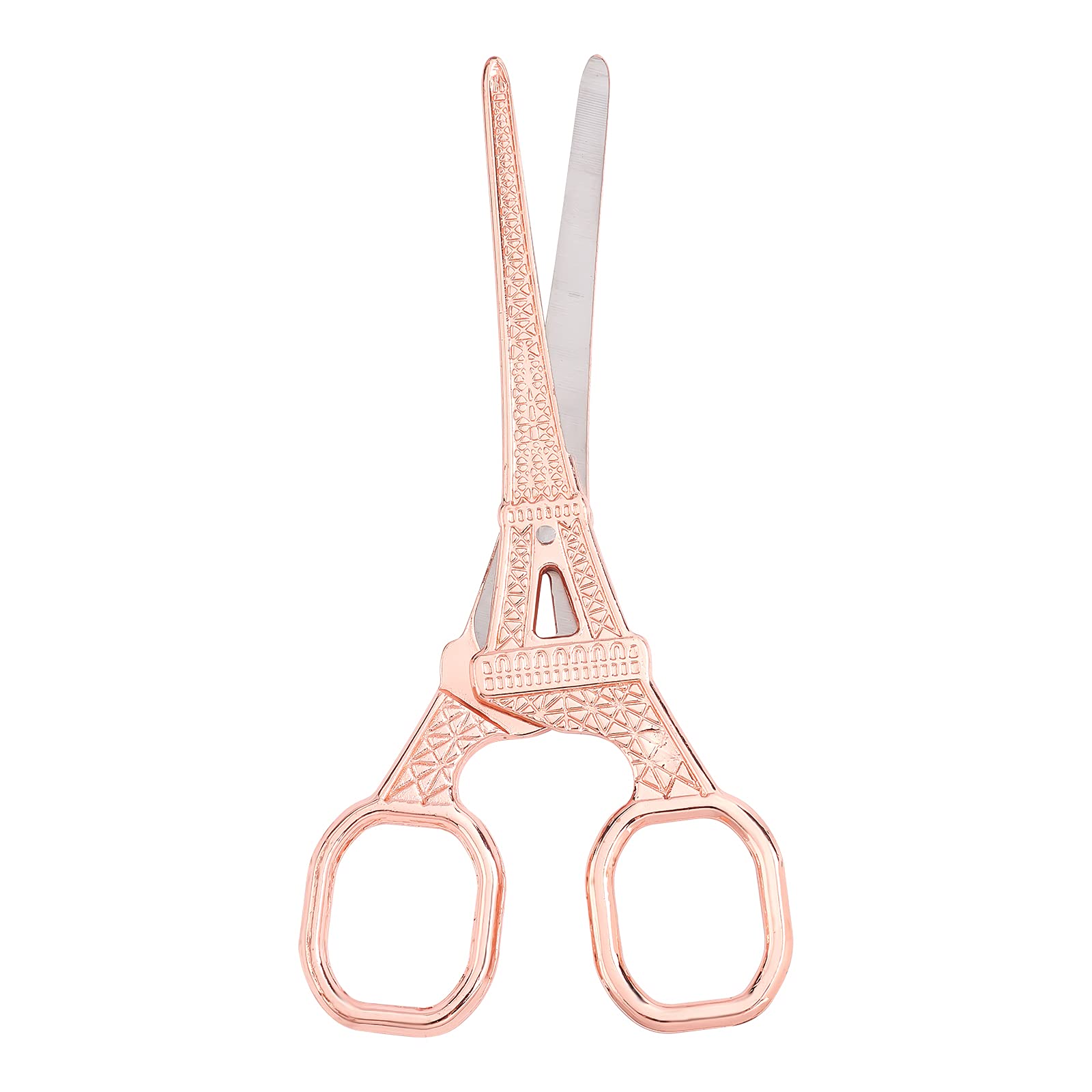 SUNNYCLUE 5.5Inch Embroidery Sewing Scissors Vintage Stainless Steel European Eiffel Tower Scissors for Fabric & Paper Cutting Craft Threading Household Daily Use Cross-Stitch, Rose Gold