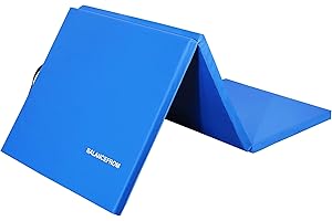 BalanceFrom 1.5" Thick Tri-Fold Folding Exercise Mat with Carrying Handles for MMA, Gymnastics and Home Gym Protective Flooring