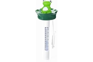 MKLZ Pool Thermometer Floating Easy Read, Cute Frog Water Temperature Thermometer for Swimming Pools, Cold Plunge, Spa, Pond, Ice Bath, Hot Tub, Outdoor & Indoor Above Ground Pool Accessories