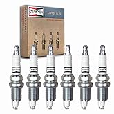 6 pc Champion Copper Plus Spark Plugs for Jeep Cherokee 4.0L L6 1991-98 | Copper-core center dissipates heat fast across thousands of fitments. 20,000-30,000 mile reliability.