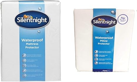 Silentnight Waterproof Double Mattress Pillow Protector Set Flat Sheet Amazon De Kuche Haushalt