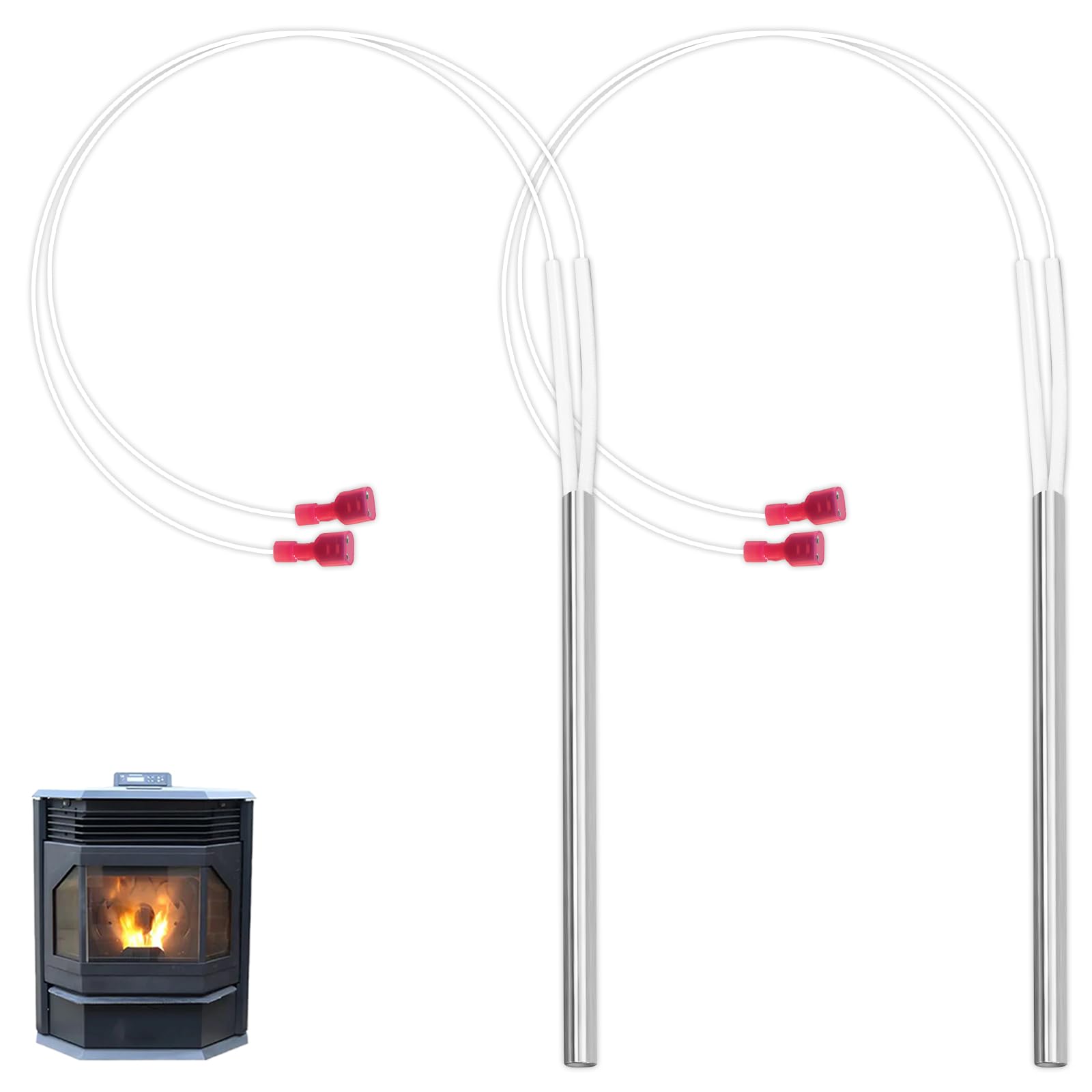 Photo 1 of 2 Pcs 66608-SPFL 6" Pellet Stove Igniter Compatible with Cleveland Ironworks PS130, PS20, PS60, Fit for Grand Teton Gros Ventre, Grand Teton Jackson, Grand Teton No 26 Mini, Grand Teton No 390 Large