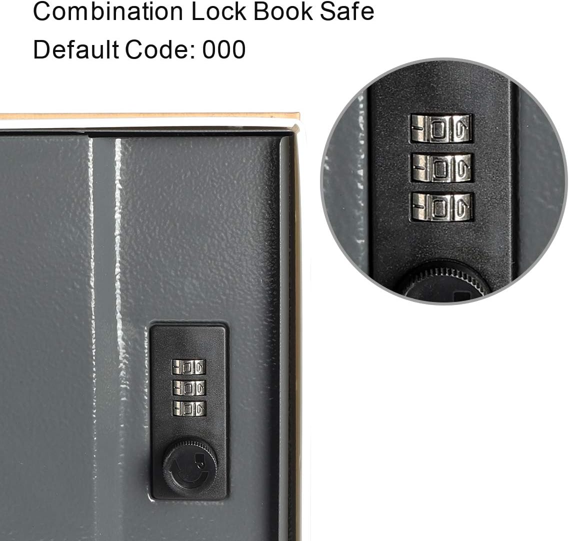 Jssmst Diversion Book Safe with Combination Lock, Secrect Hidden Safe Lock Box Large, SMBS020 Rome - - 