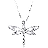 MANBU Sterling Silver Dragonfly Necklace Bracelet for Women Celtic Infinity Dragonfly Pendant Christmas Jewelry Gifts for Nature Lovers
