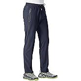BGOWATU Men's Sweatpants Zipper Pockets Joggers Lightweight Quick Dry Breathable Hiking Pants